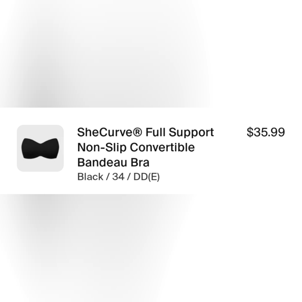 SheCurve® Black Bandeau Bra